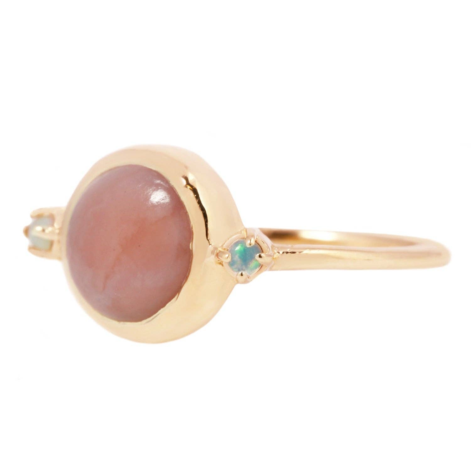 Hidden Star Ring in Pink Opal + Opal