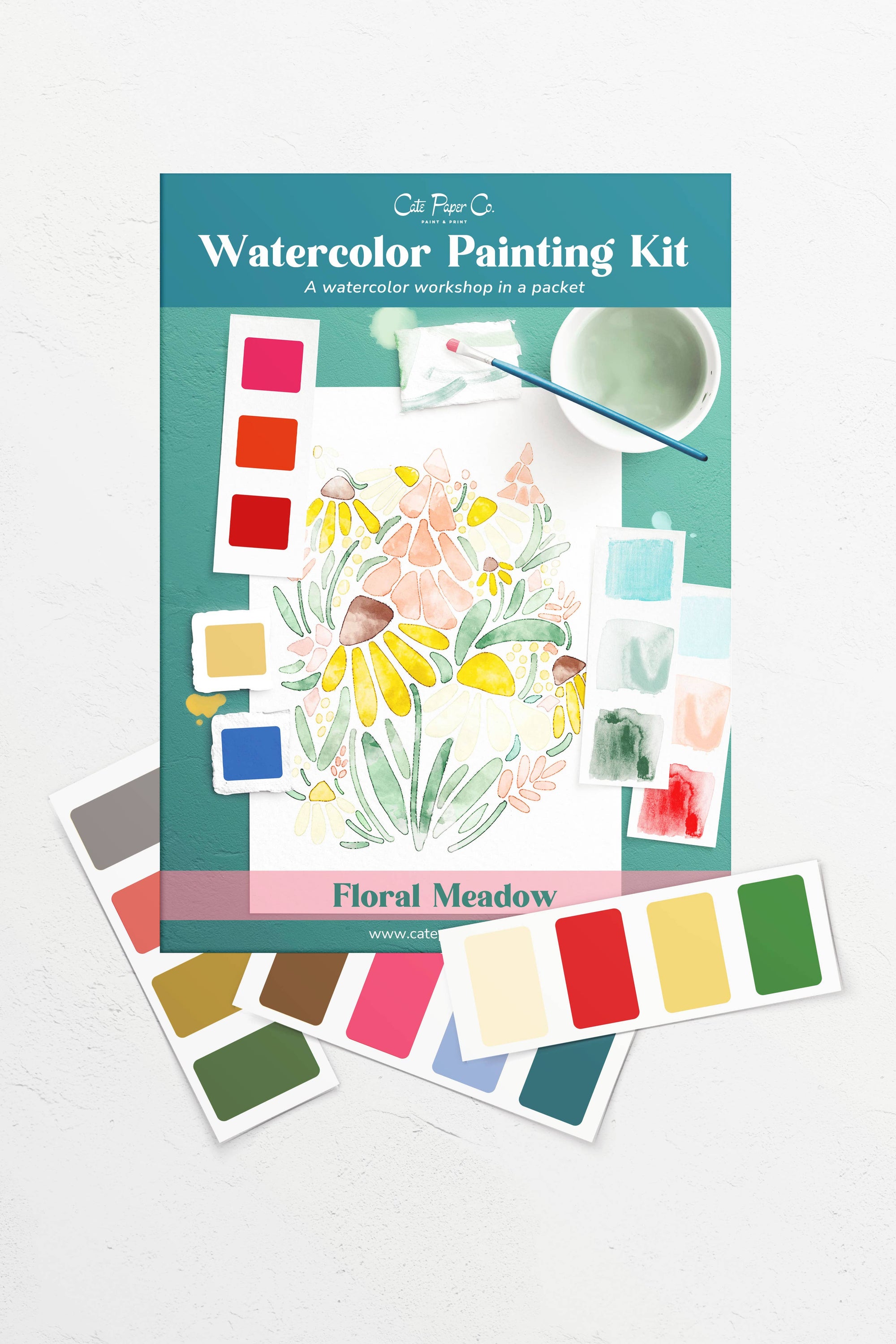 Floral Meadows watercolor painting kit