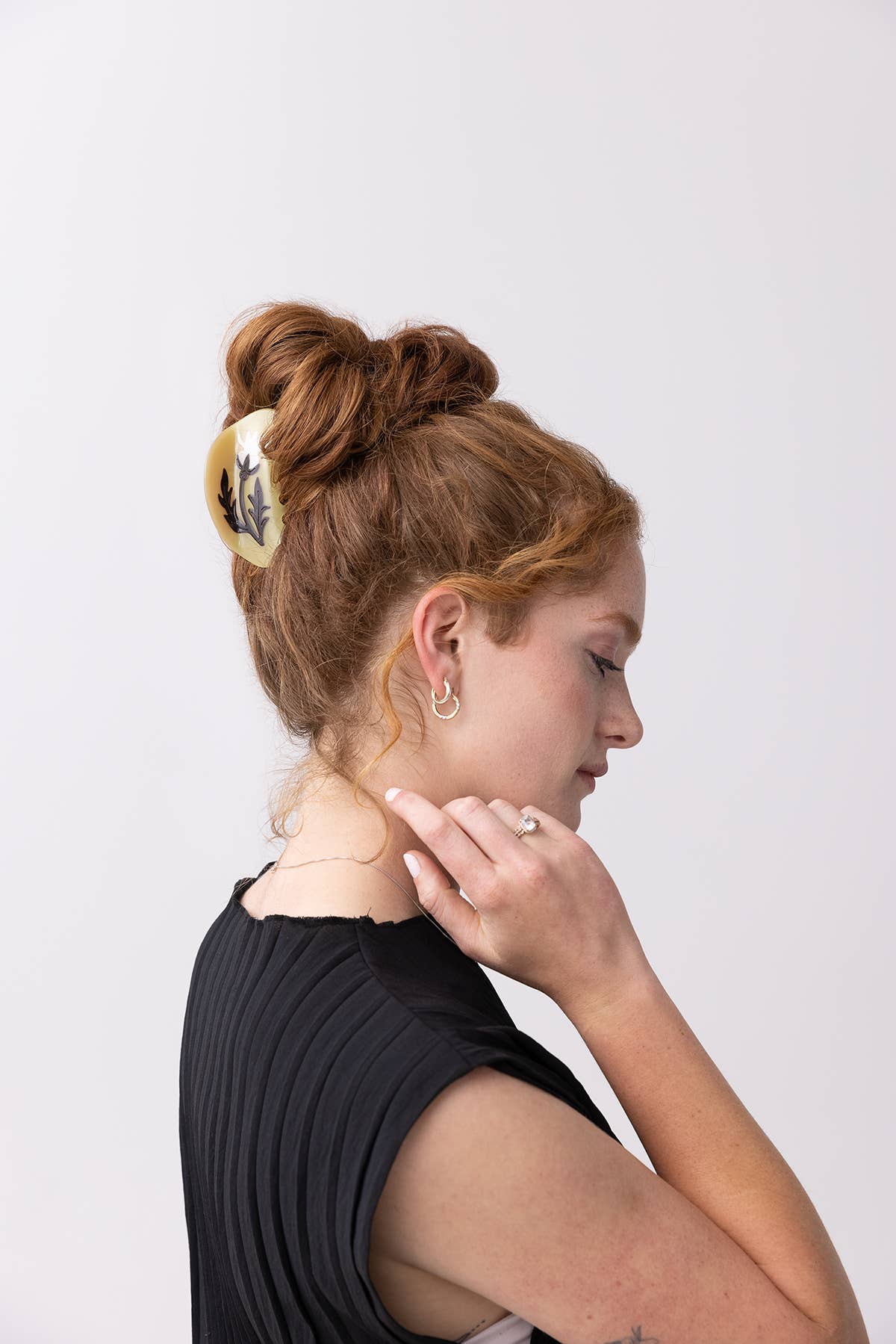 Rosehip Claw - Fall Colors Acetate Floral Hair Clip
