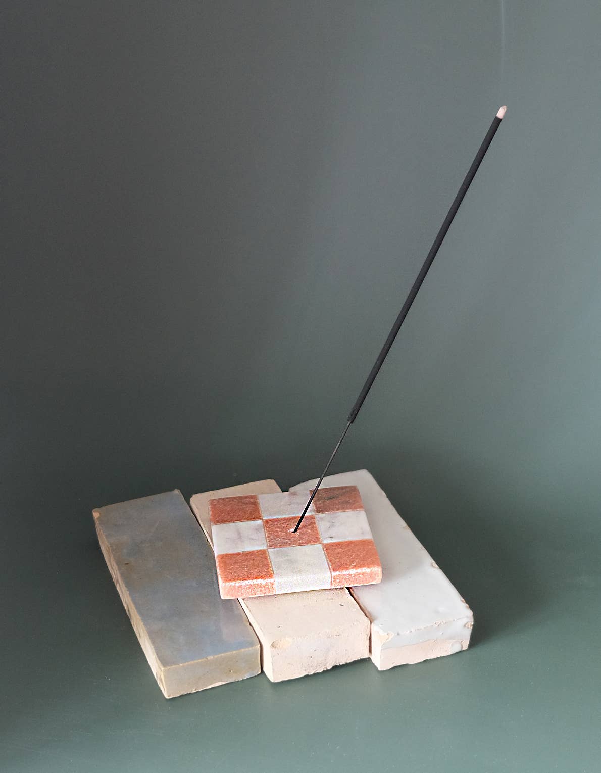 Marble Checks Incense Holder