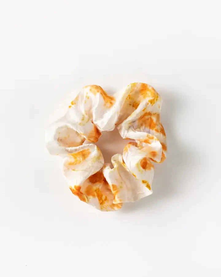 Botanically Dyed Silk Hair Scrunchie