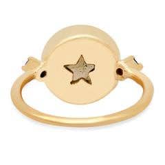 Hidden Star Ring in Moonstone + Turquoise