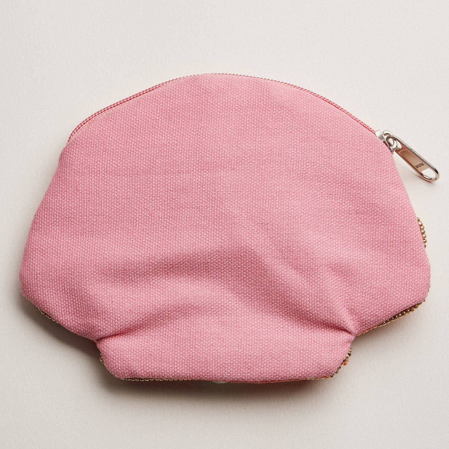 Seashell Beaded Coin Purse with Pearl Accent