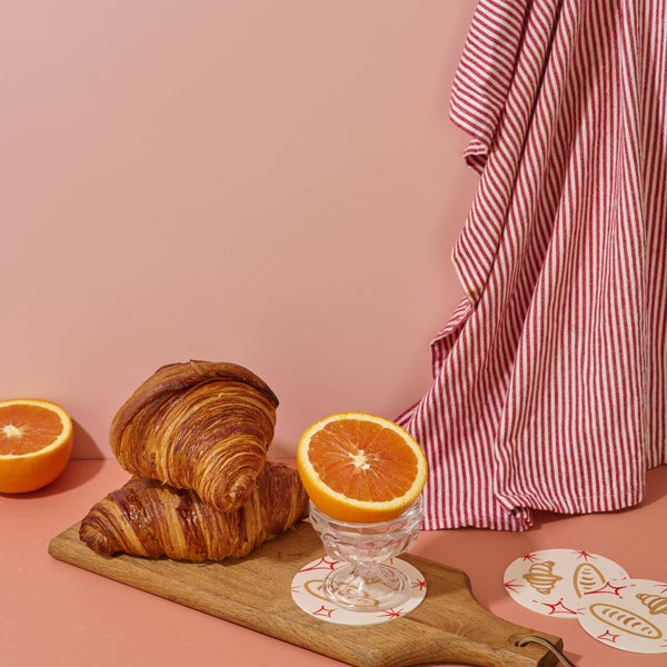 Oui Croissants Coasters - Set of Four