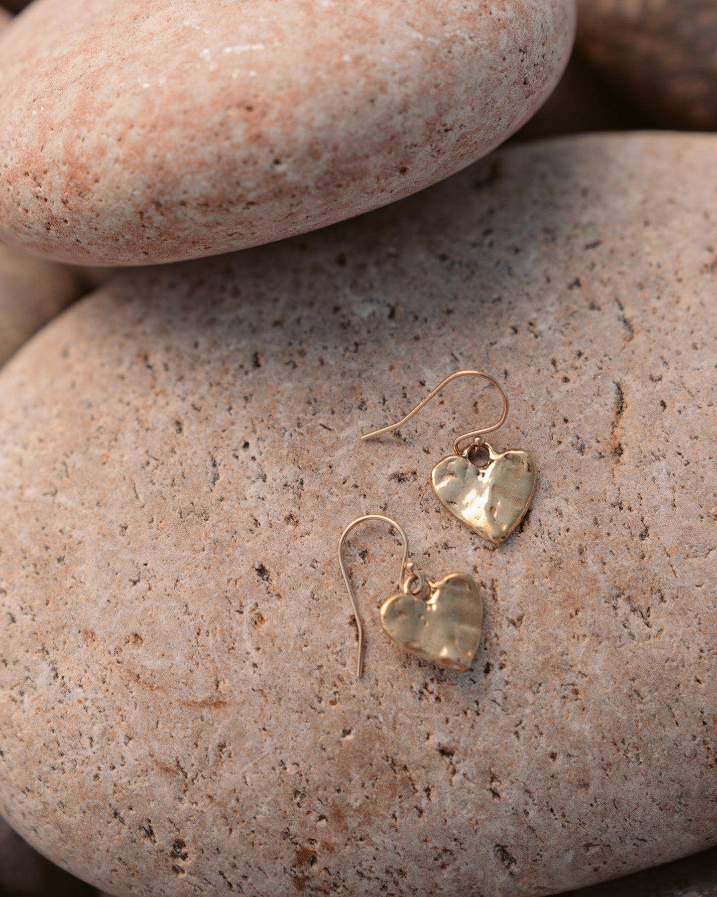 Eros Gold Heart Earrings