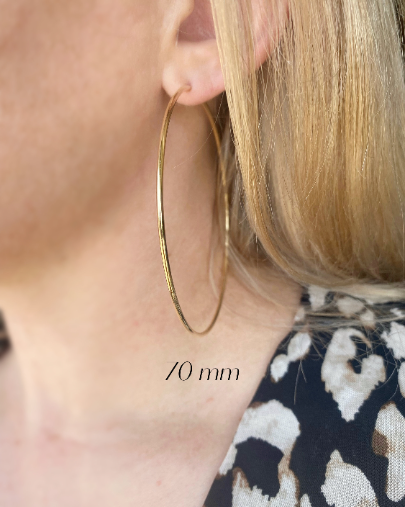Endless Hoop Earrings- Charm Bar