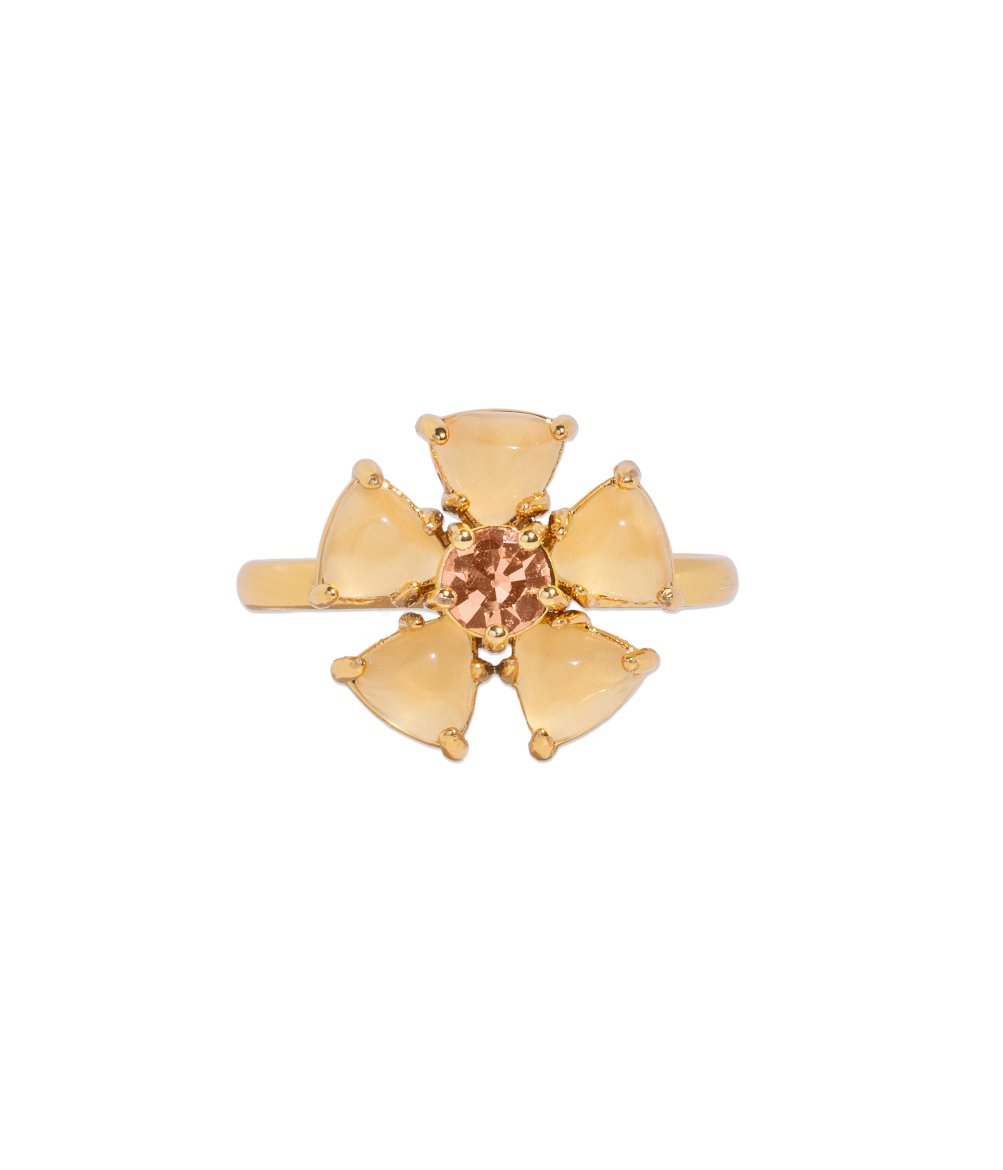 Emeline Flower Ring in Yellow