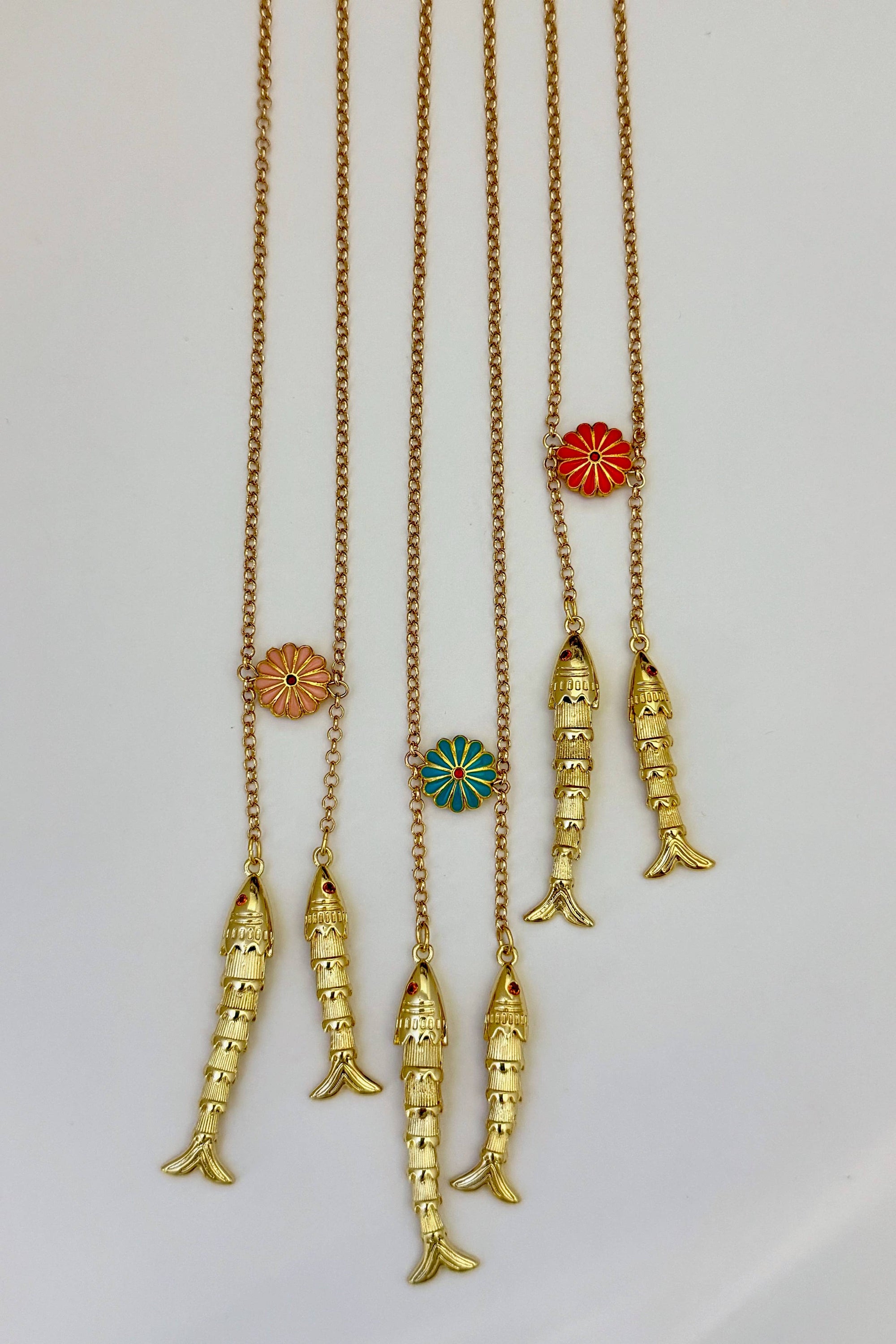 Double fish Necklace