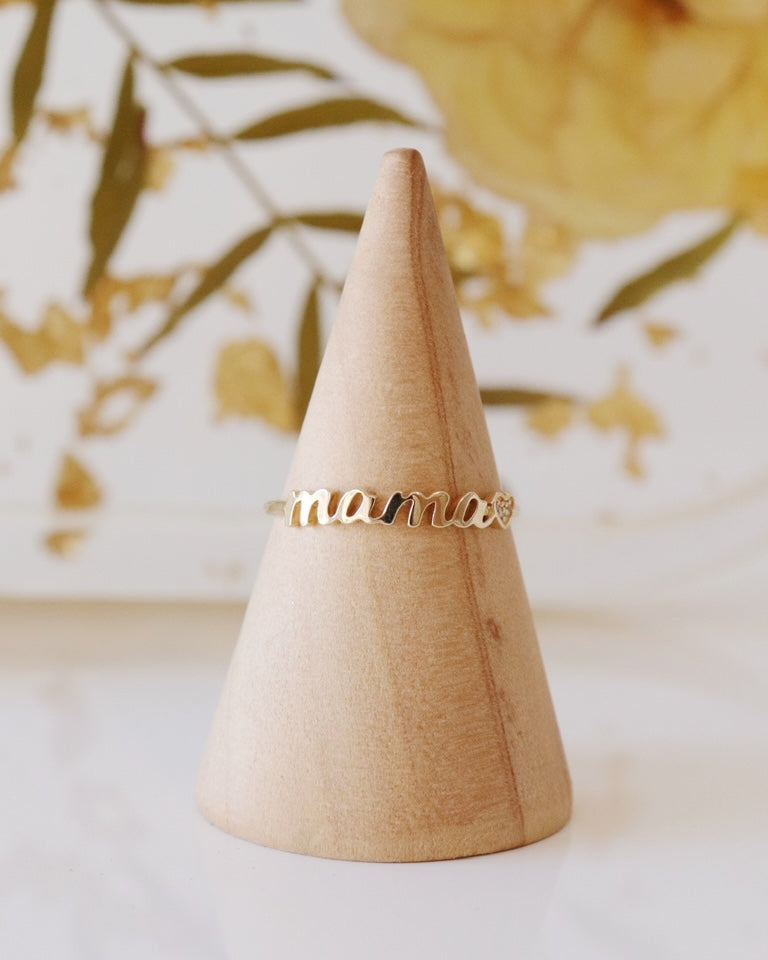 Diamond Heart Mama Ring