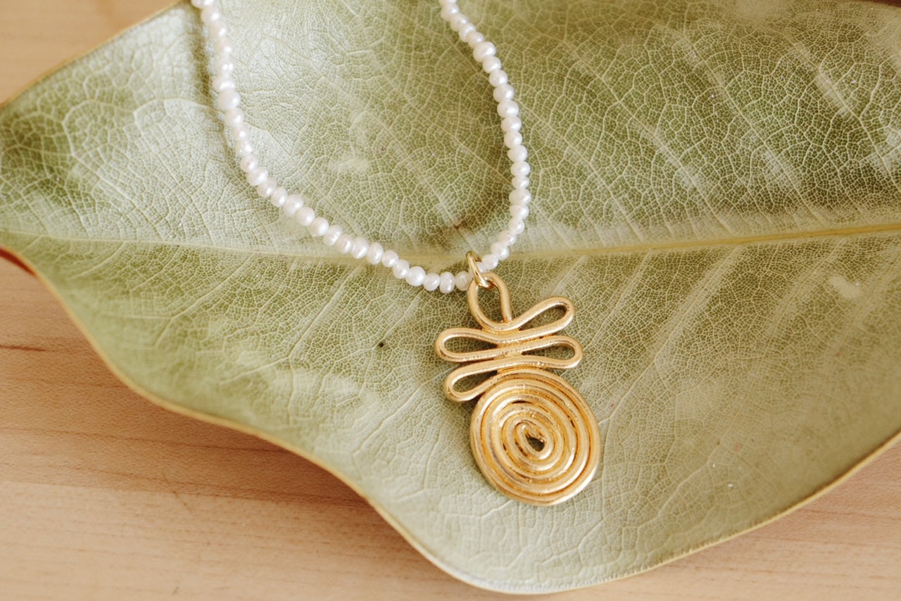 Labyrinth Spiral Necklace