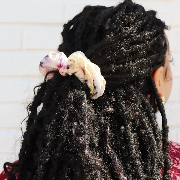 Botanically Dyed Silk Hair Scrunchie
