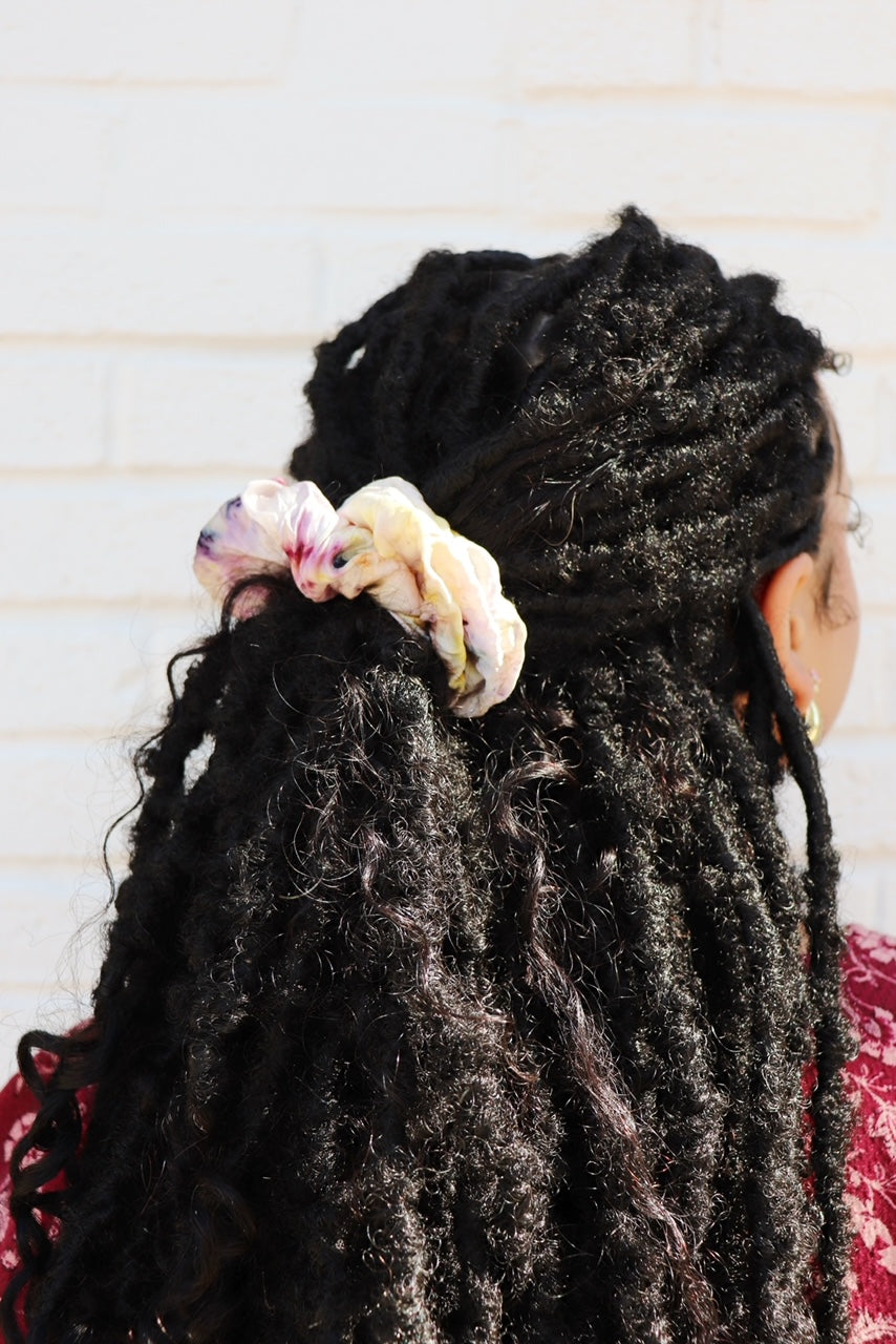 Botanically Dyed Silk Hair Scrunchie