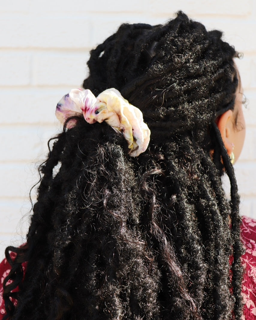 Botanically Dyed Silk Hair Scrunchie