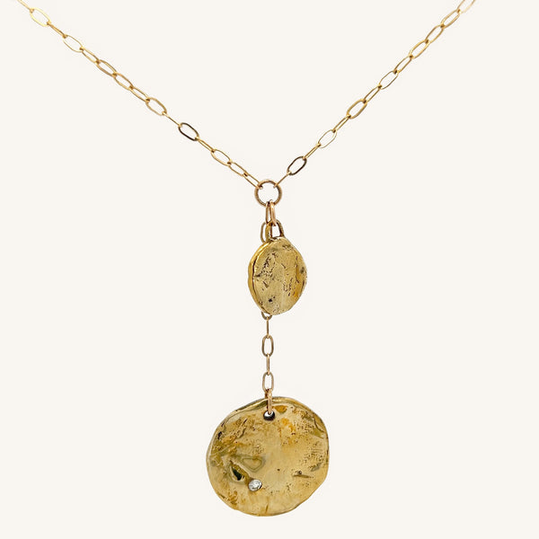 Andromeda Gold Lariat Necklace