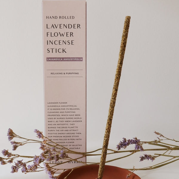 Hand Rolled Lavender Flower Incense Stick