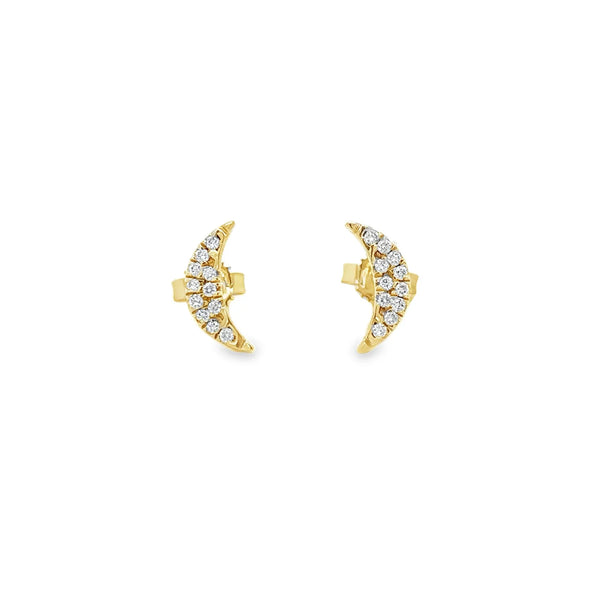 Half Moon Diamond Earring