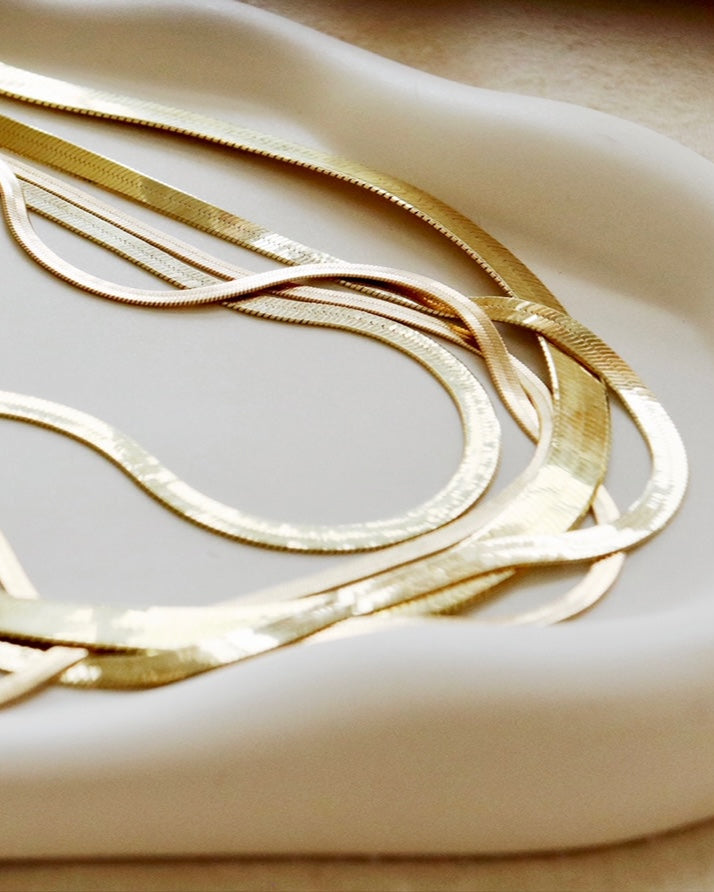 Bold  Herringbone Chain Necklace