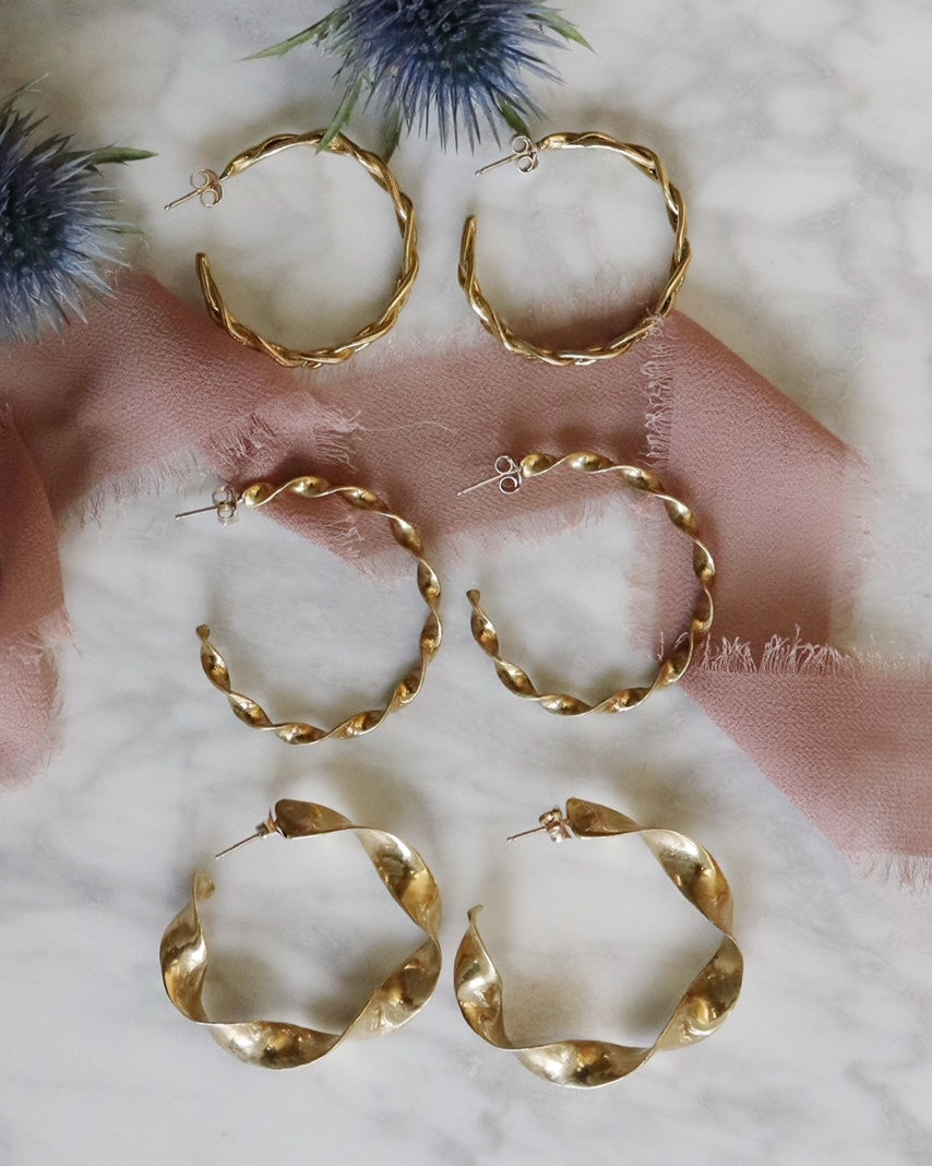 Thick Twisted Hoops