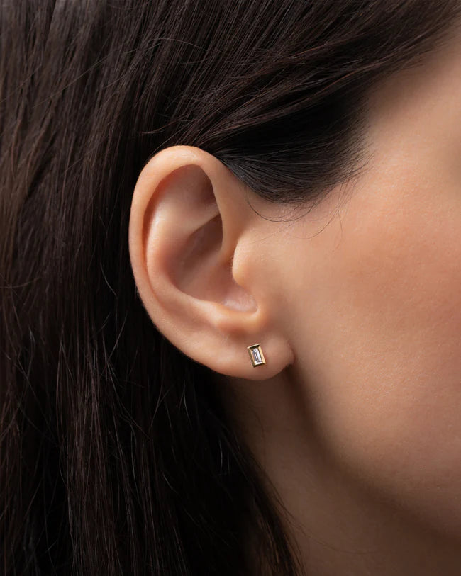 Diamond Baguette Stud (single)