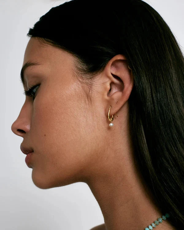 Gala Crecent Pearl Earrings