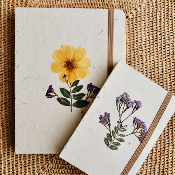 Journal with Pressed Flowers