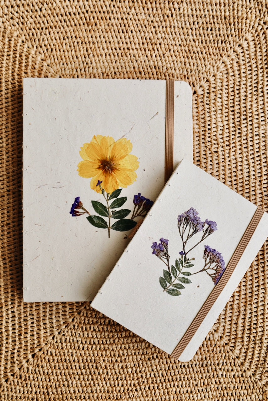 Journal with Pressed Flowers