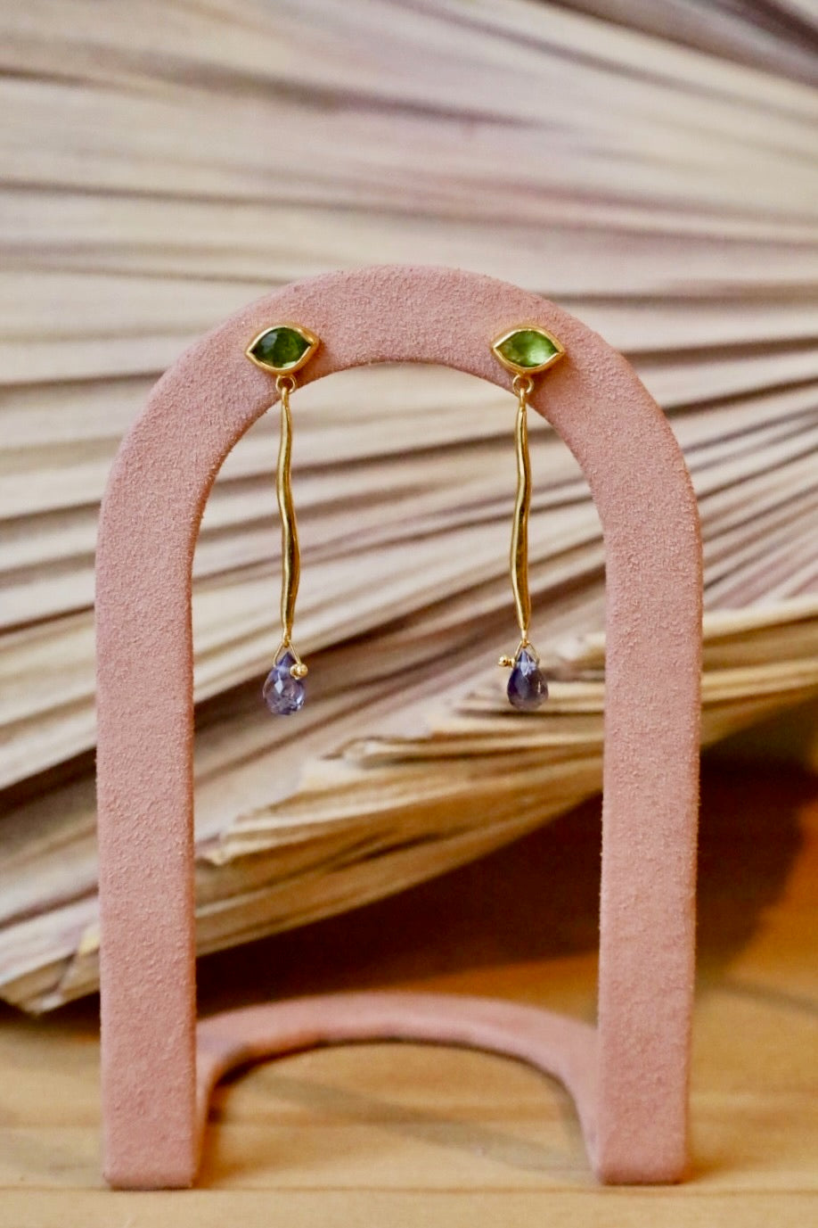 Lucia Evil Eye Peridot Earrings