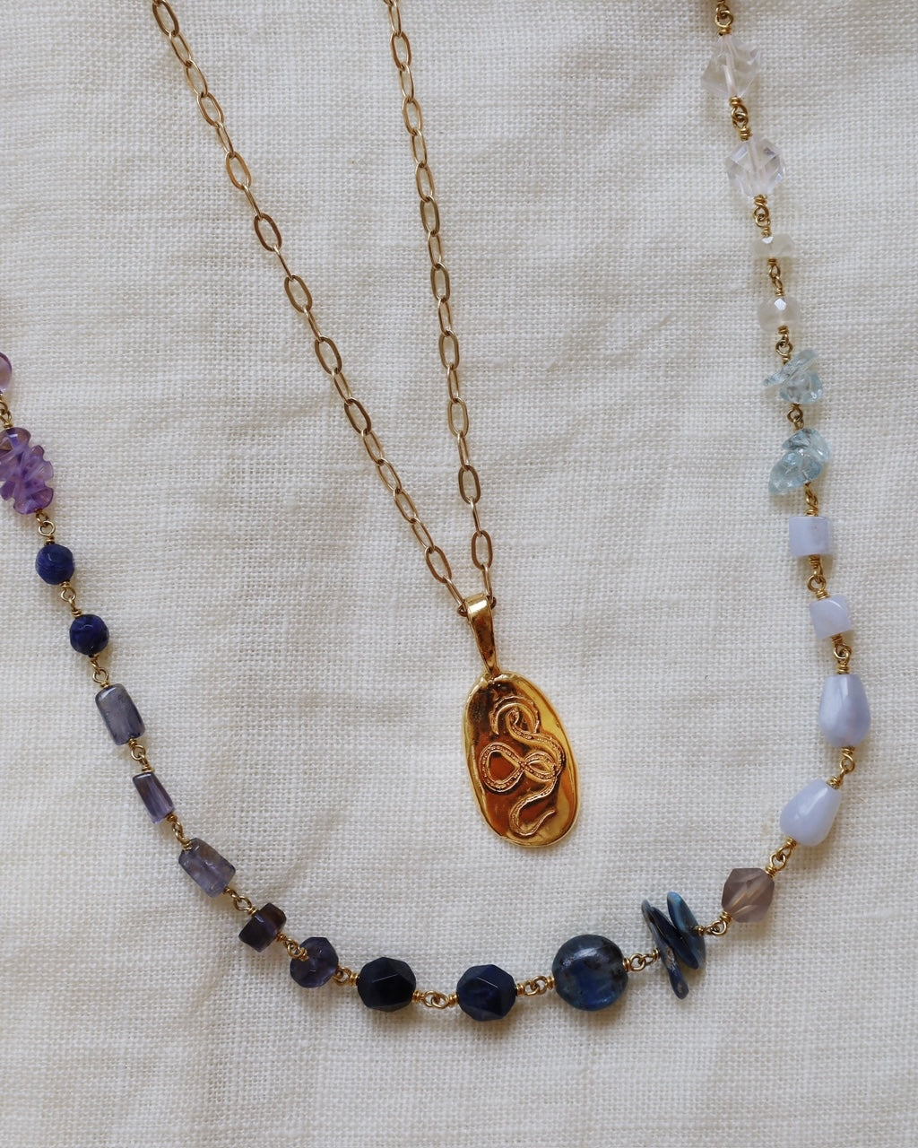 Daphne Iolite Beaded Necklace