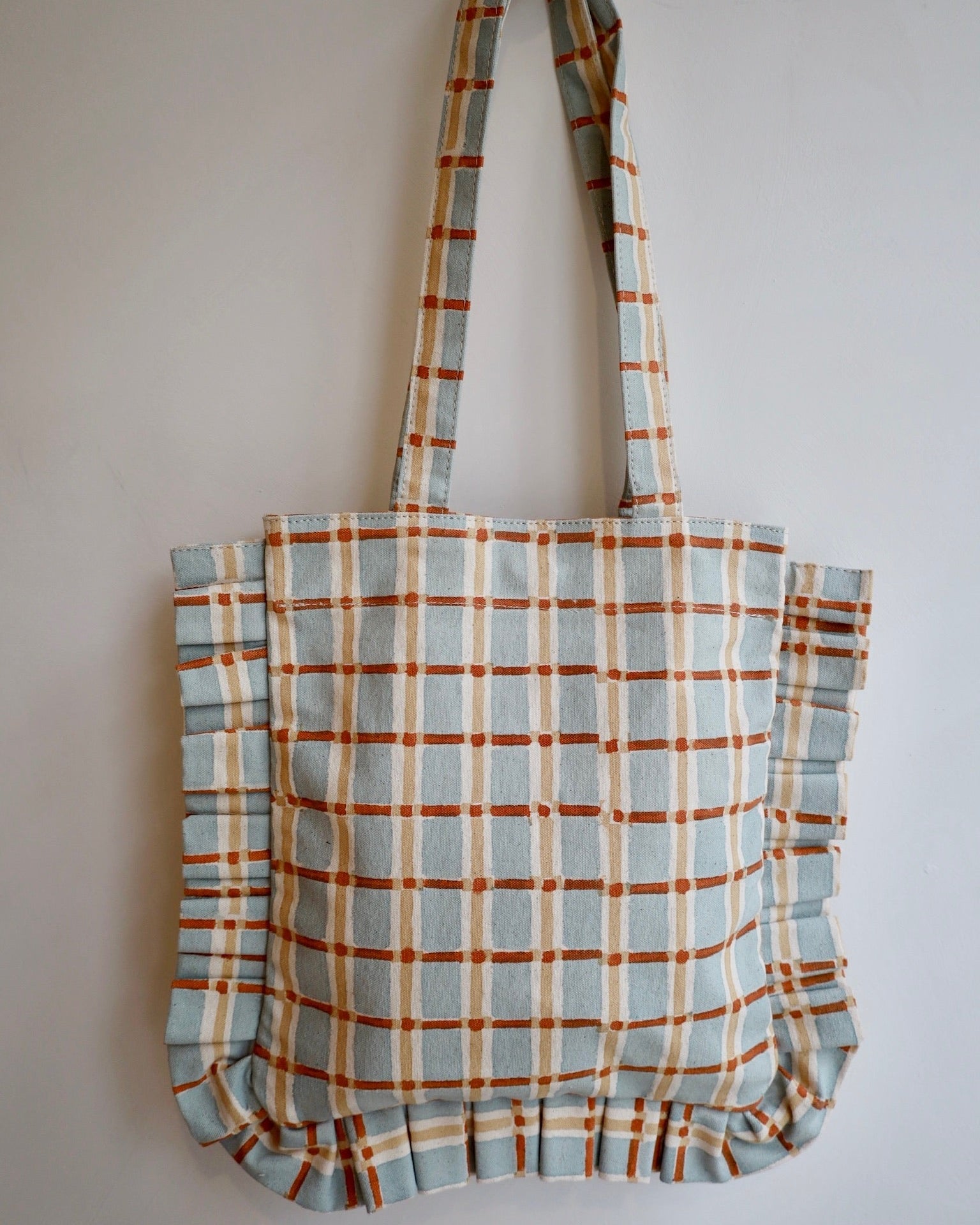 Momo Tote - Powder Plaid