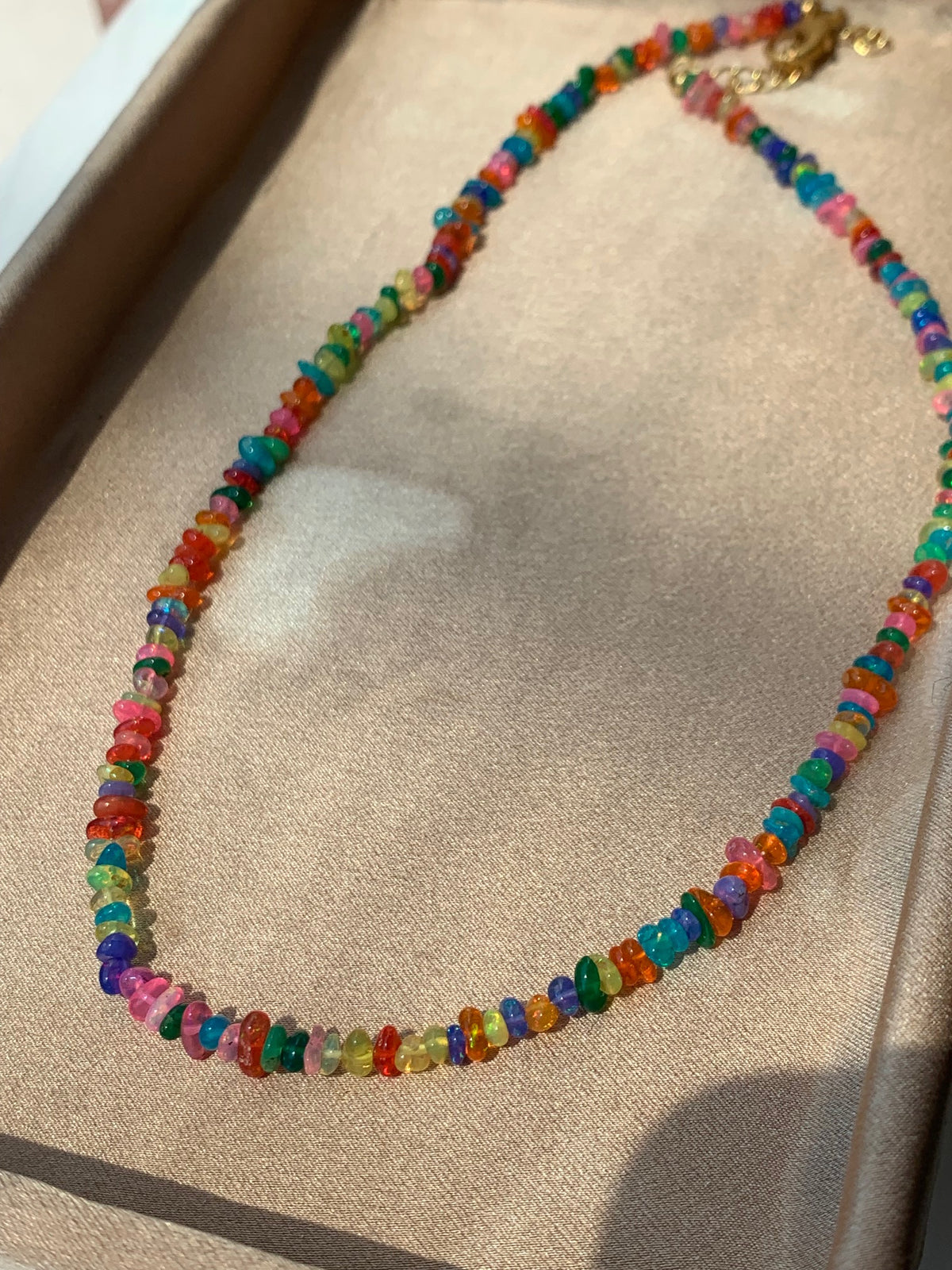 Fruity Pebble Ethiopian Opal Necklace- Charm Bar