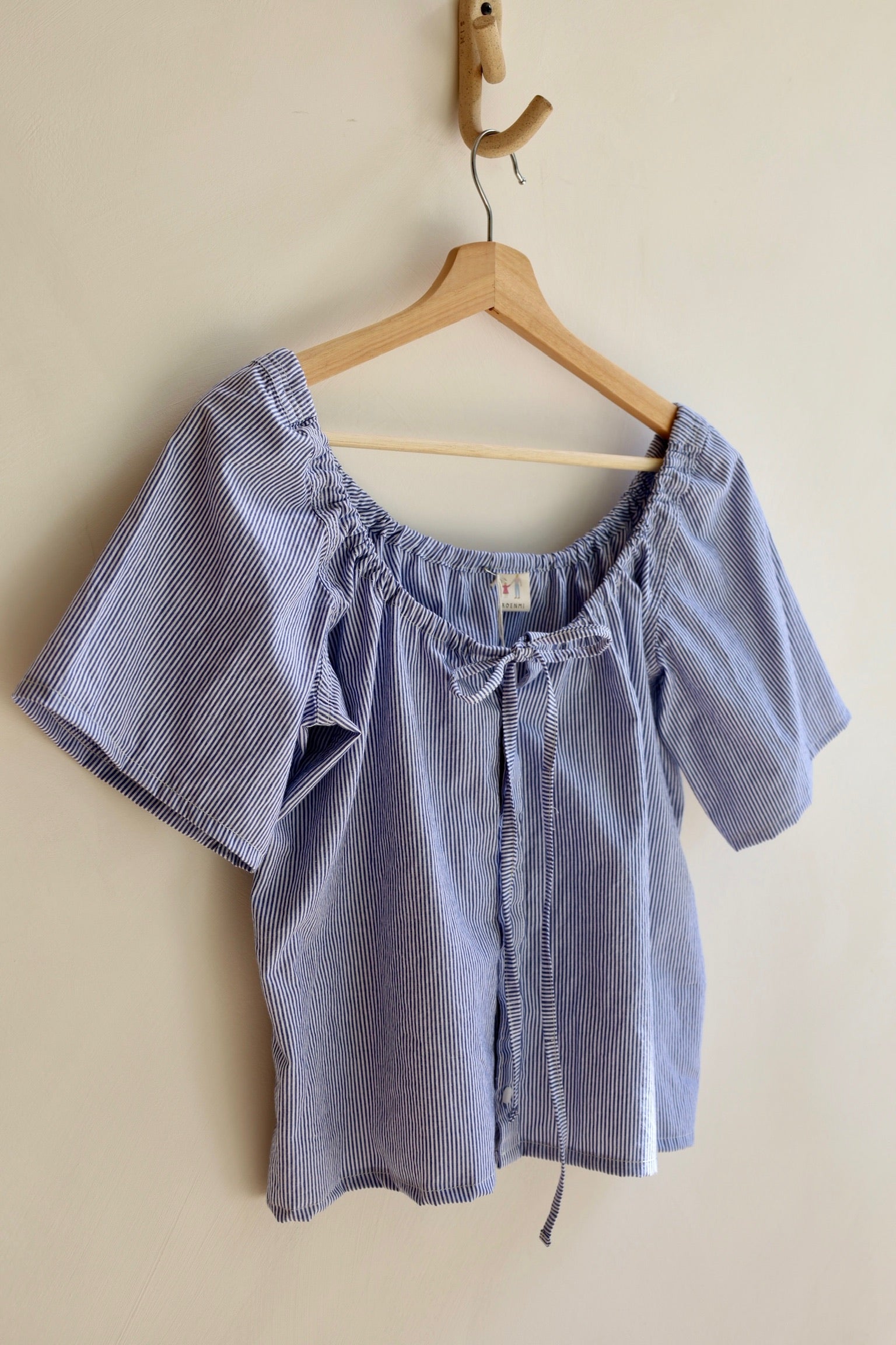 The Boyfriend Blouse-Blue Stripe