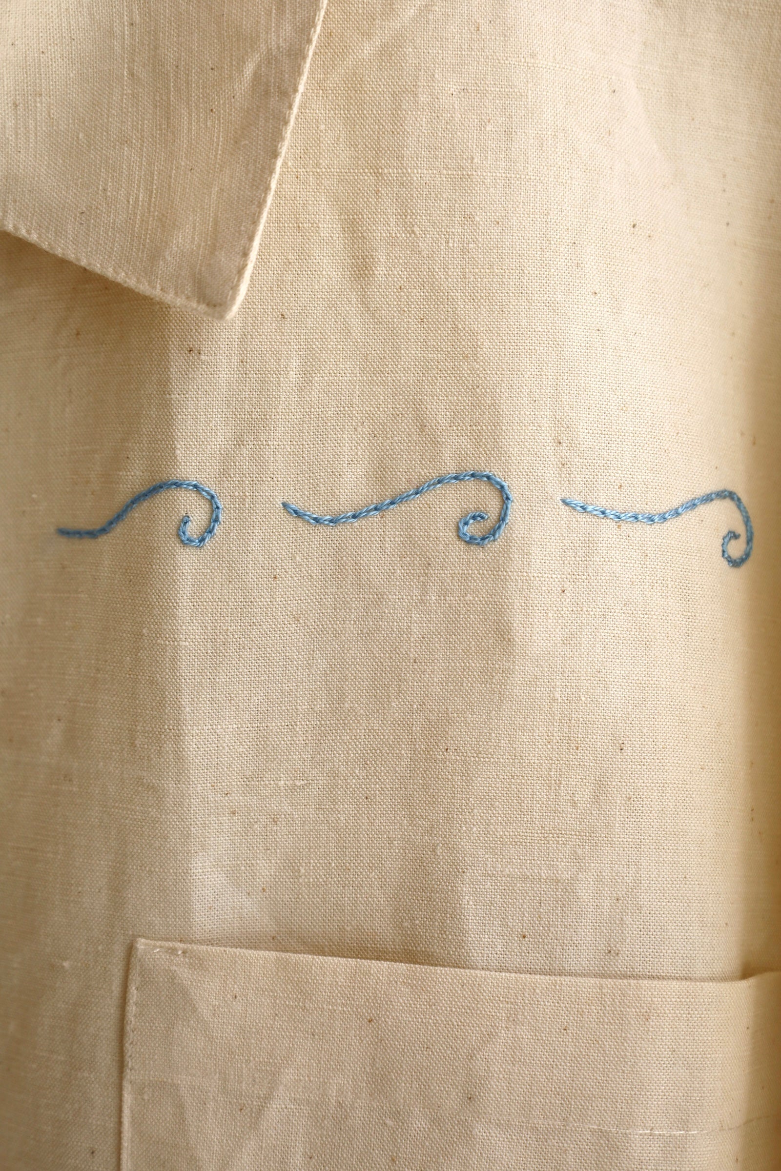 Handmade Linen Embroidered Shirt Coat
