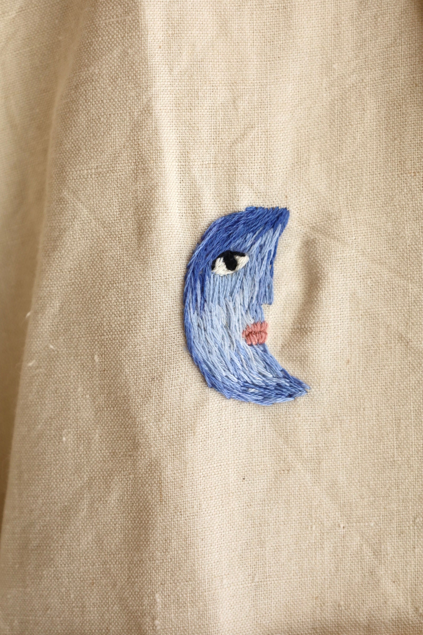 Handmade Linen Embroidered Shirt Coat