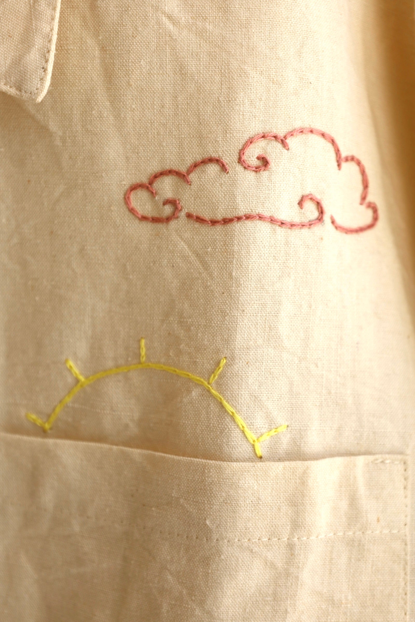 Handmade Linen Embroidered Shirt Coat