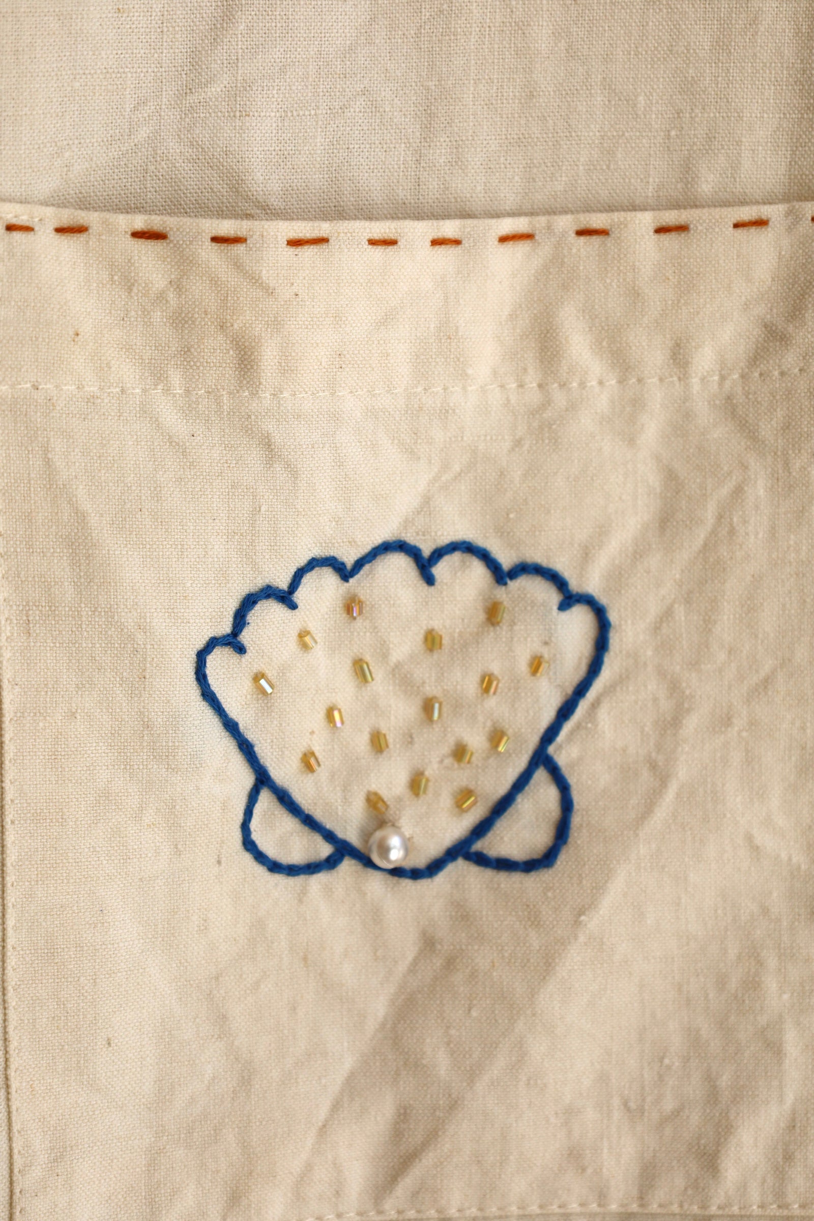 Handmade Linen Embroidered Shirt Coat