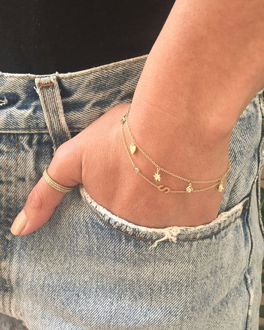 Diamond Charm Bracelet