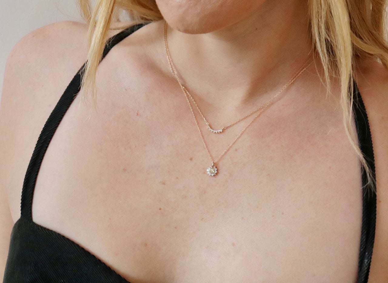 Diamond Cascade Pendant Necklace