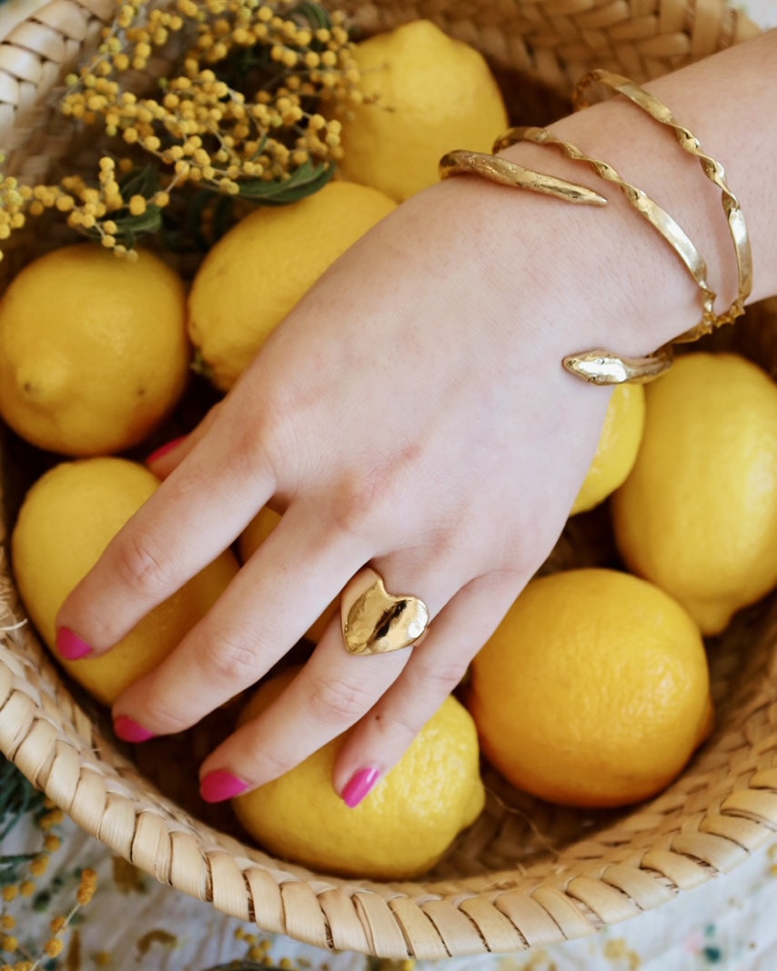Golden Snake Twist Cuff