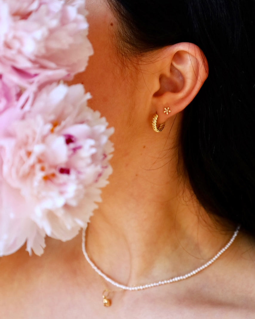 Braided Huggie Earring (single)