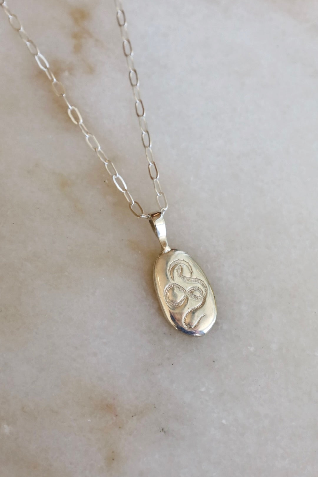 Serpent Rising Snake Pendant Necklace