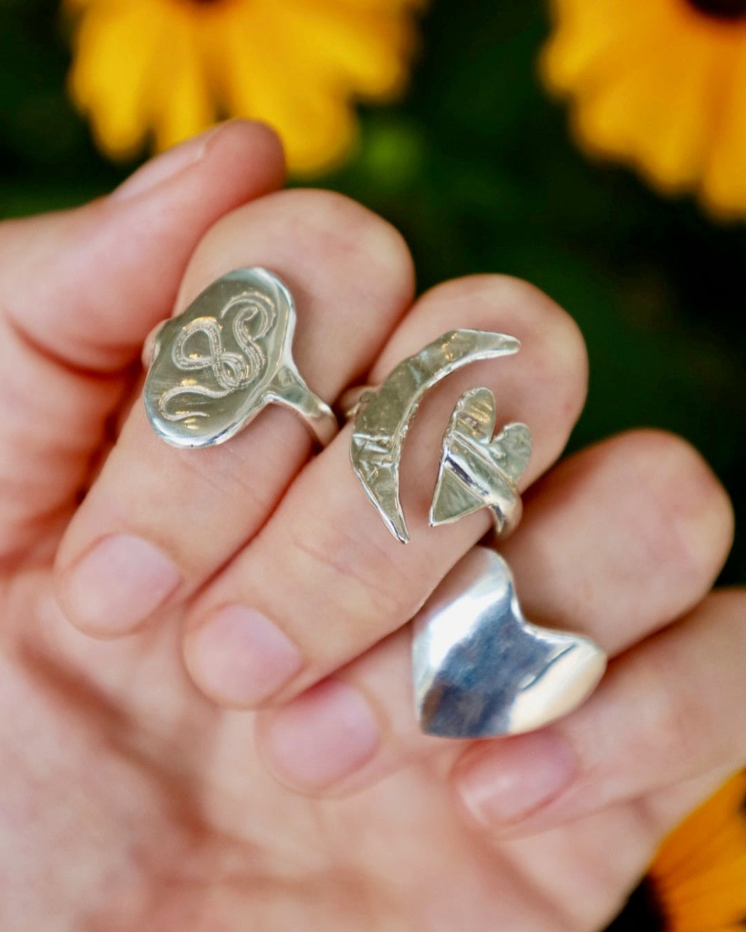 Eros Heart Signet Ring