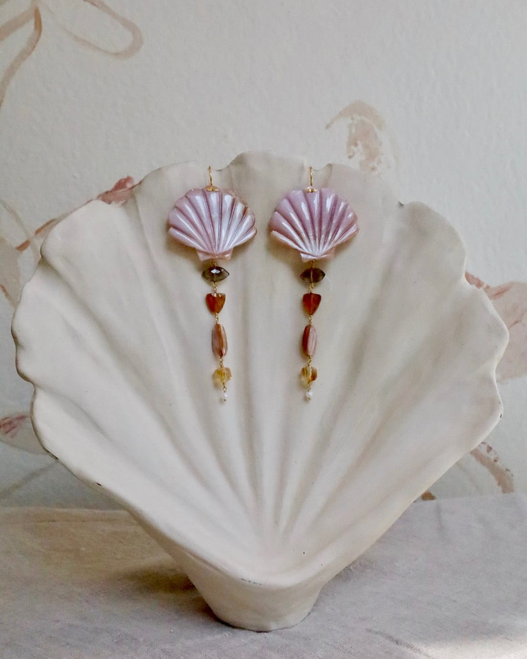 Scallop Drop Earrings
