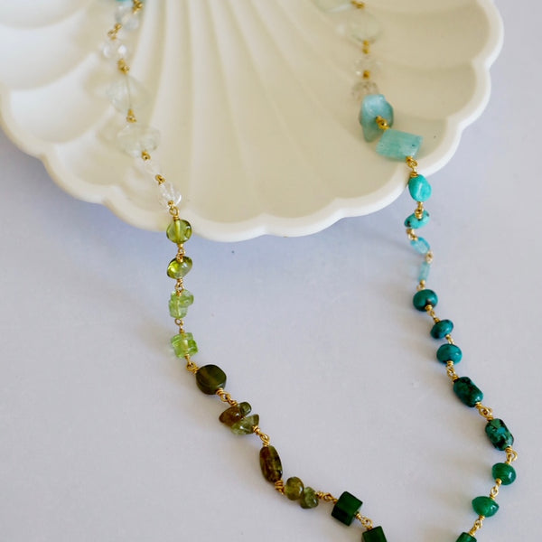 Daphne beaded turquoise mix necklace
