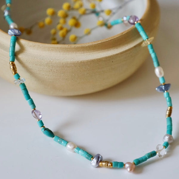 Voyager Toggle Turquoise Mix Necklace