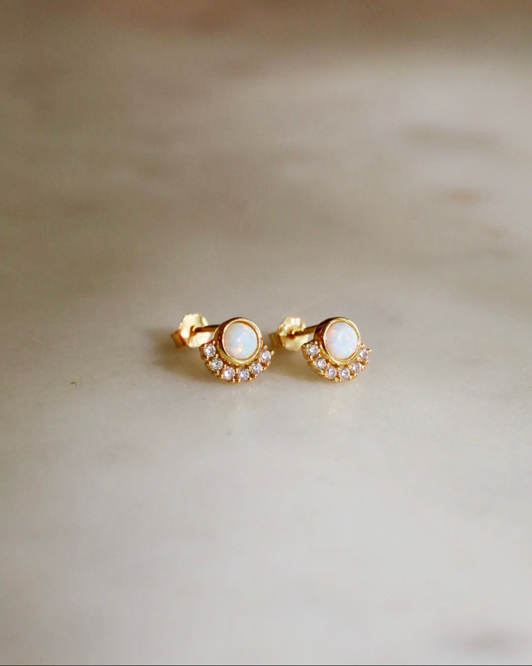 Opal & Crystal Parisian Sunset Studs