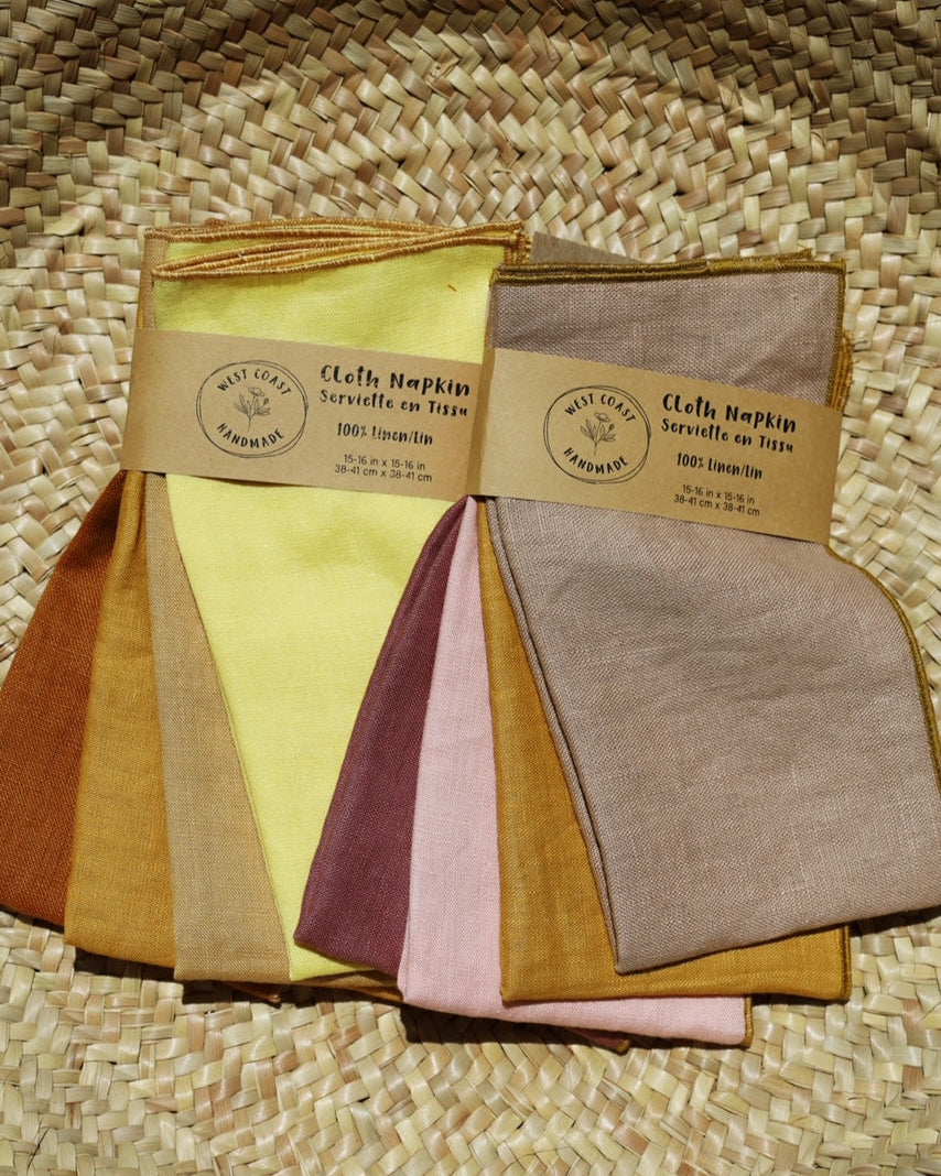 Linen Napkins - Sunrise Mix (Set of 4)