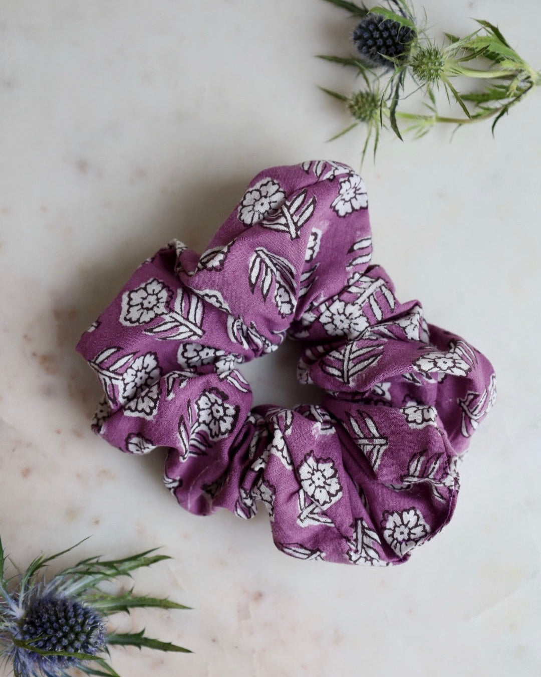 Block Print Scrunchie