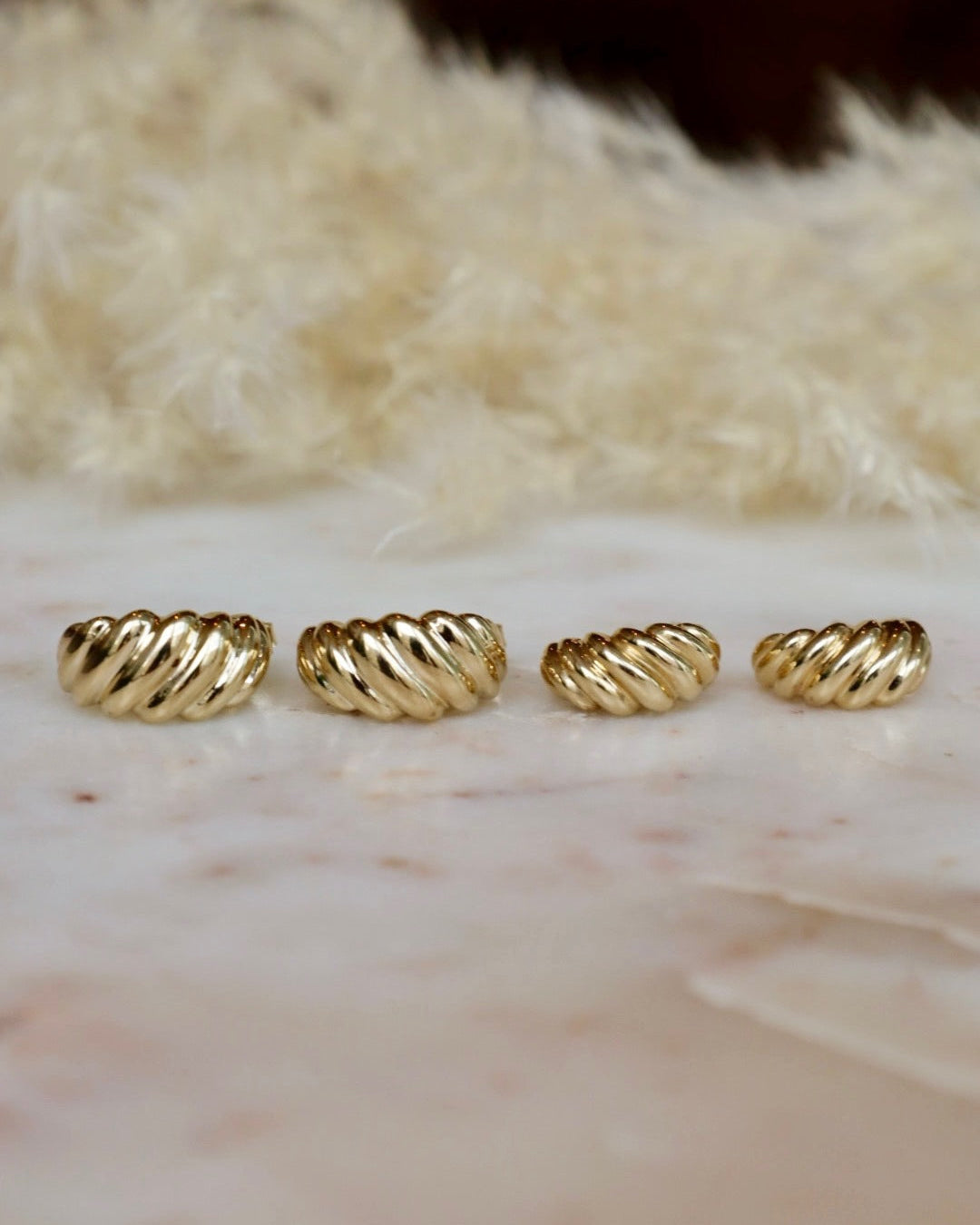Small Croissant Stud (single)