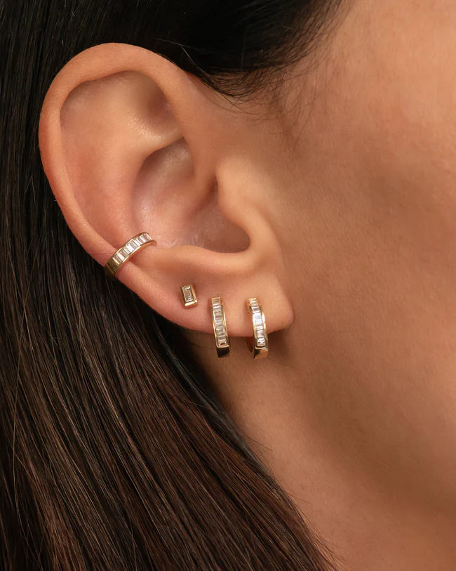 Diamond Baguette Stud (single)