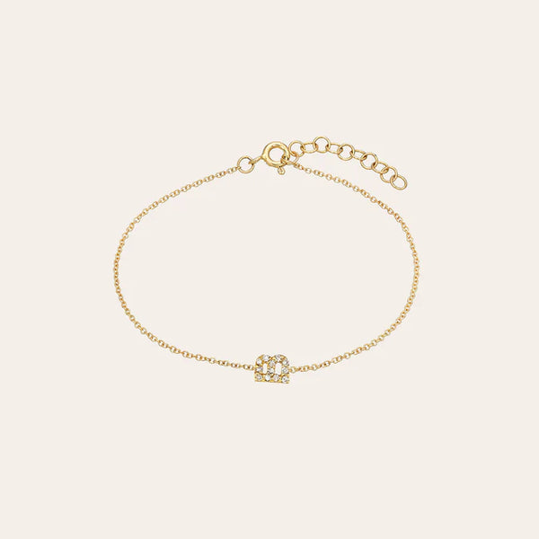 Mini Diamond Initial Bracelet